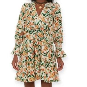 Tuckernuck Pomander Place Green and Orange Kenzo Floral Dress